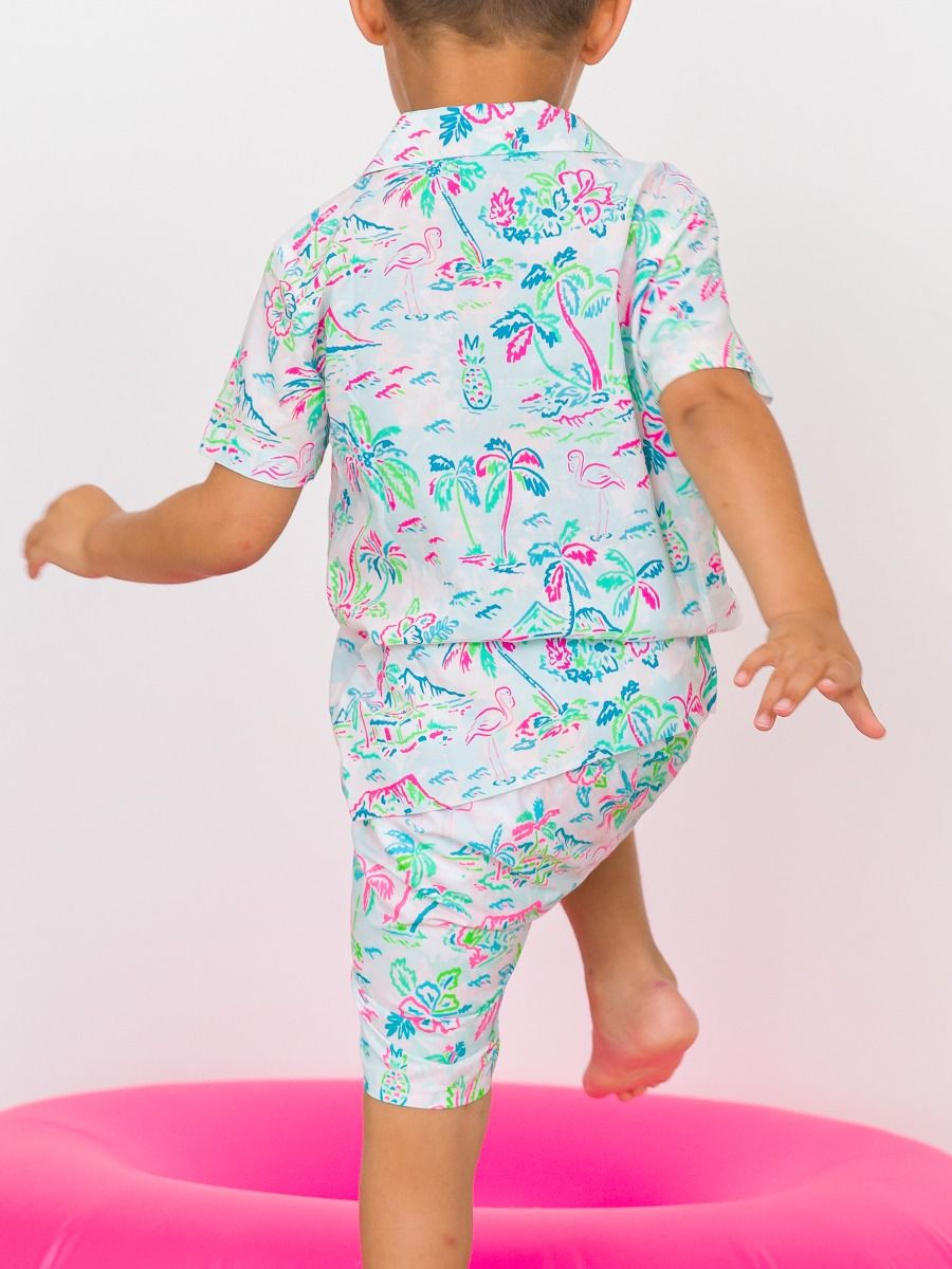 Boys Classic Swim Trunks - Tropical Resort