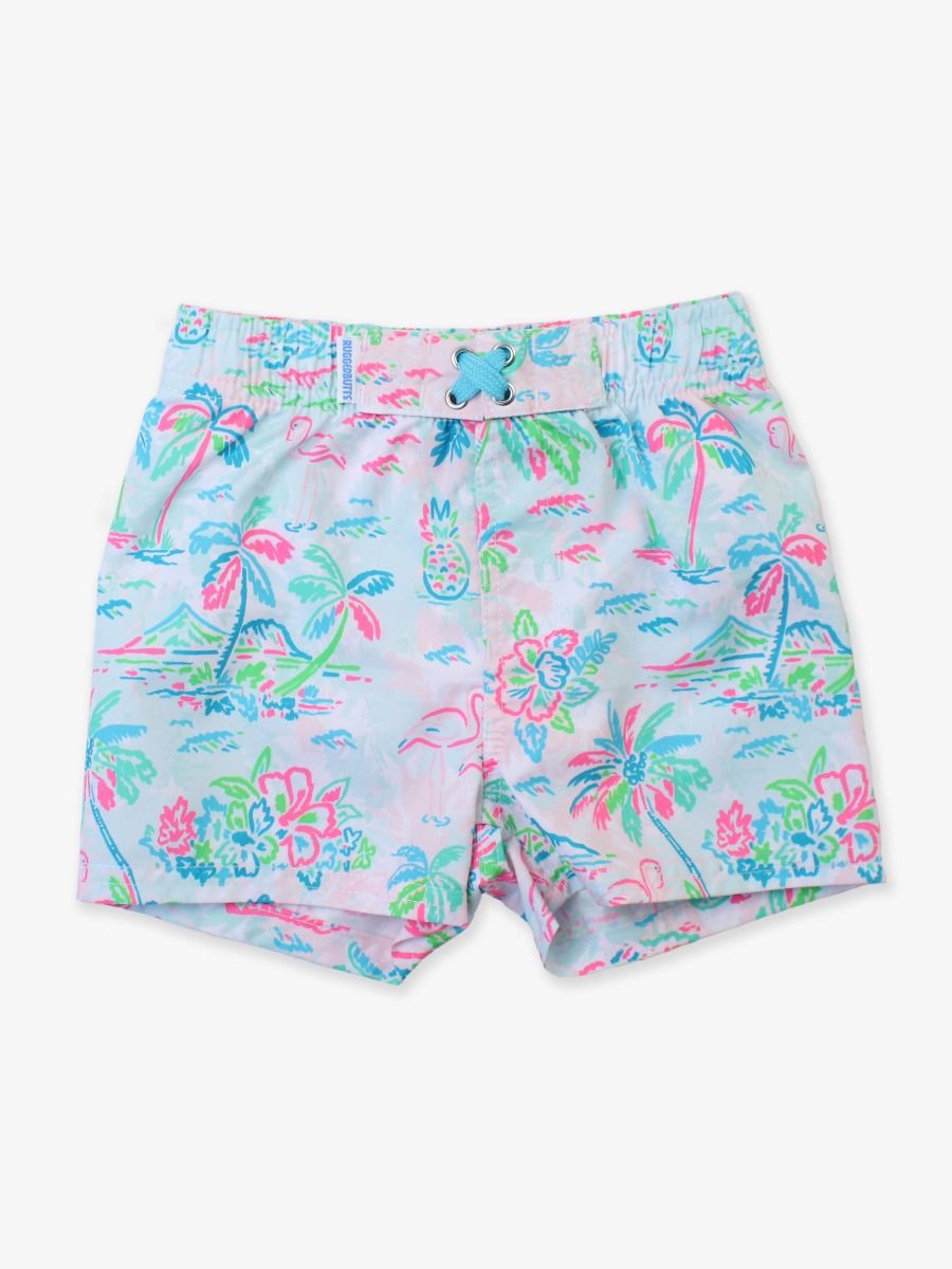 Boys Classic Swim Trunks - Tropical Resort