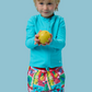 Performance Hybrid Dolphin Hem Swim Trunks - Picnic Party