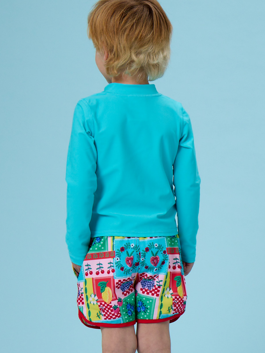 Performance Hybrid Dolphin Hem Swim Trunks - Picnic Party