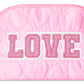 LOVE HEART PUFFY OVAL COSMETIC BAG