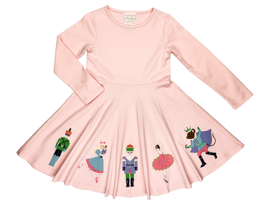 GIRL-Nutcracker Celebration Dress-Rose Shadow