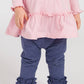 Toddler Girls Faux Denim Classic Ruffle Leggings with Signature Rear Ruffles