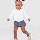 Baby Girls Faux Denim Knit RuffleButt Bloomer