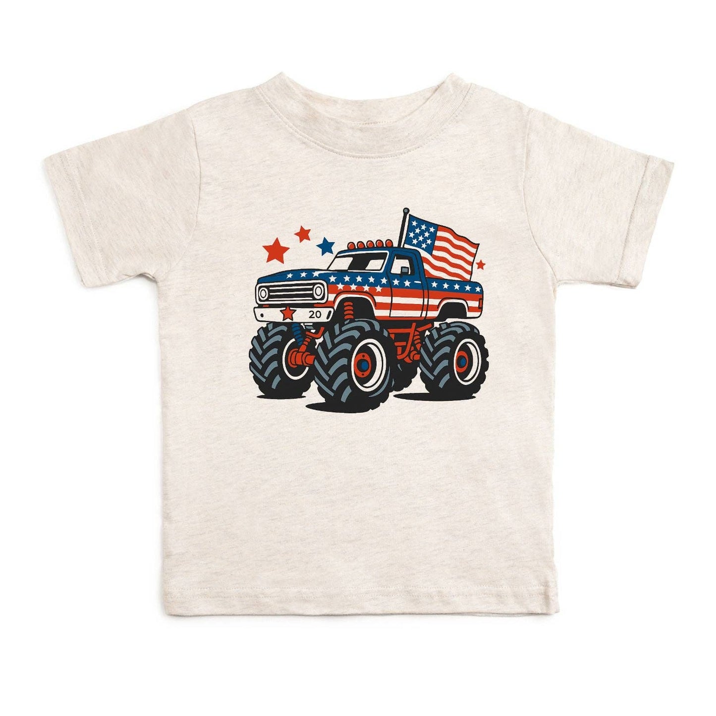 Sweet Wink American Monster Truck Short Sleeve T-Shirt - Fourth of July