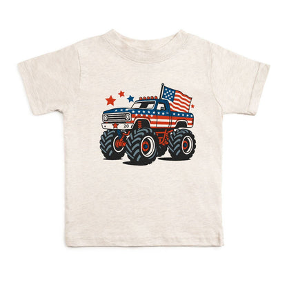 Sweet Wink American Monster Truck Short Sleeve T-Shirt - Fourth of July