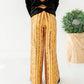 Gold Sequin Stripe | Wide-Leg Pants