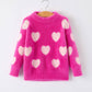 Pink Mommy & Me Heart Print Knit Pullover Sweater