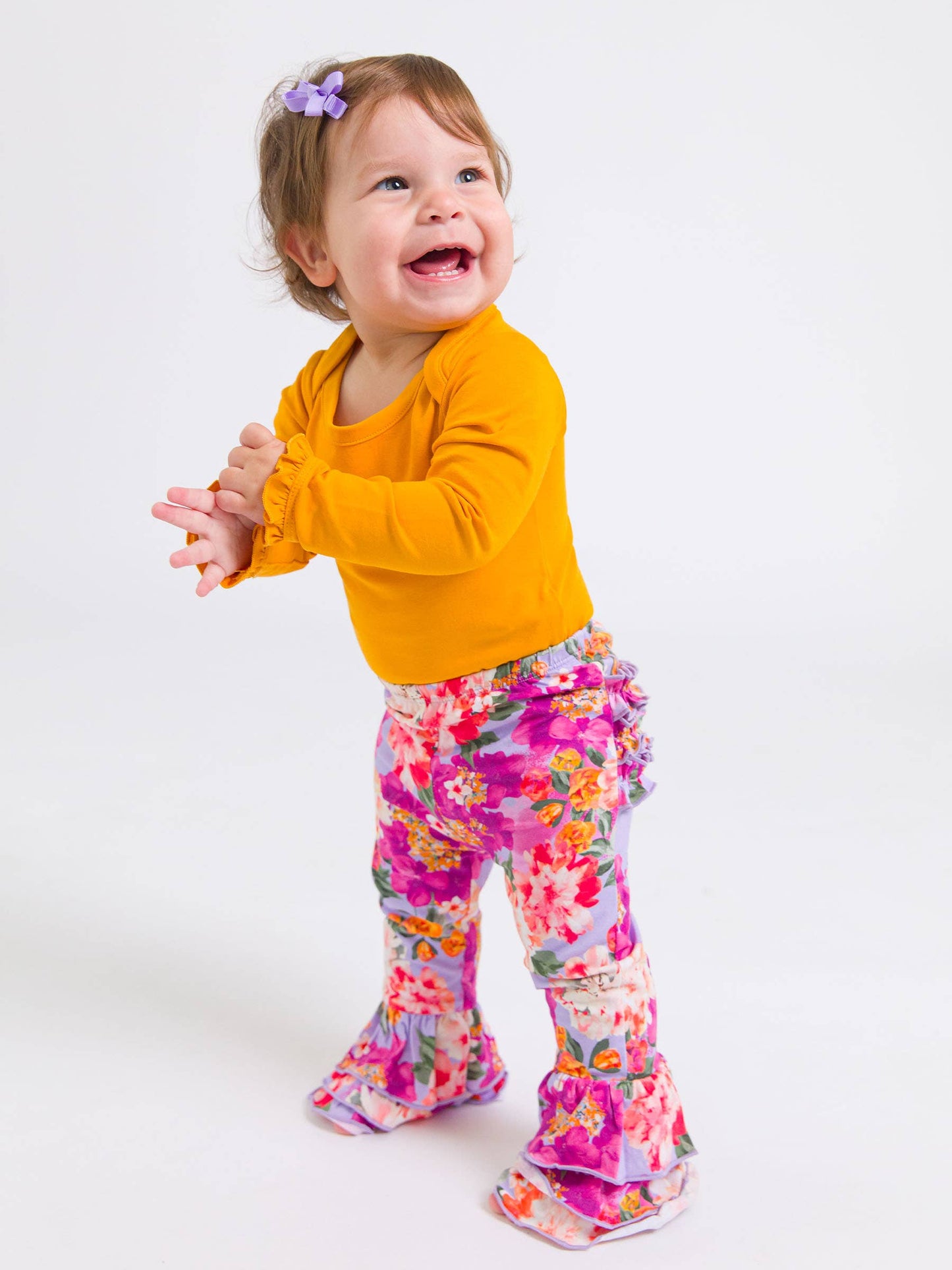 Baby Girls Lavender Valley Ruffle Flare Pants