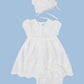 Ivory Lace Christening Dress & Bonnet