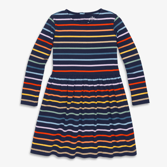 Perfect pocket dress in rainbow stripe