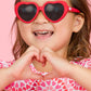 Girls Red Heart Shaped Sunglasses