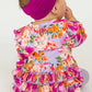 Baby Girls Lavender Valley Knit Long Sleeve Flutter Bubble Romper
