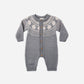 Rylee + Cru Fair Isle Romper Slate