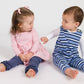 Toddler Girls Faux Denim Classic Ruffle Leggings with Signature Rear Ruffles