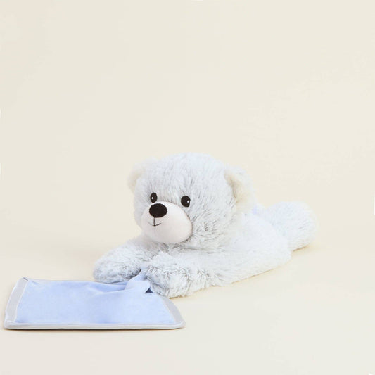Blue Marshmallow Warmies Bear Blanket
