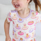 Two Piece Short Pajama Set | Poolside Pups Pink
