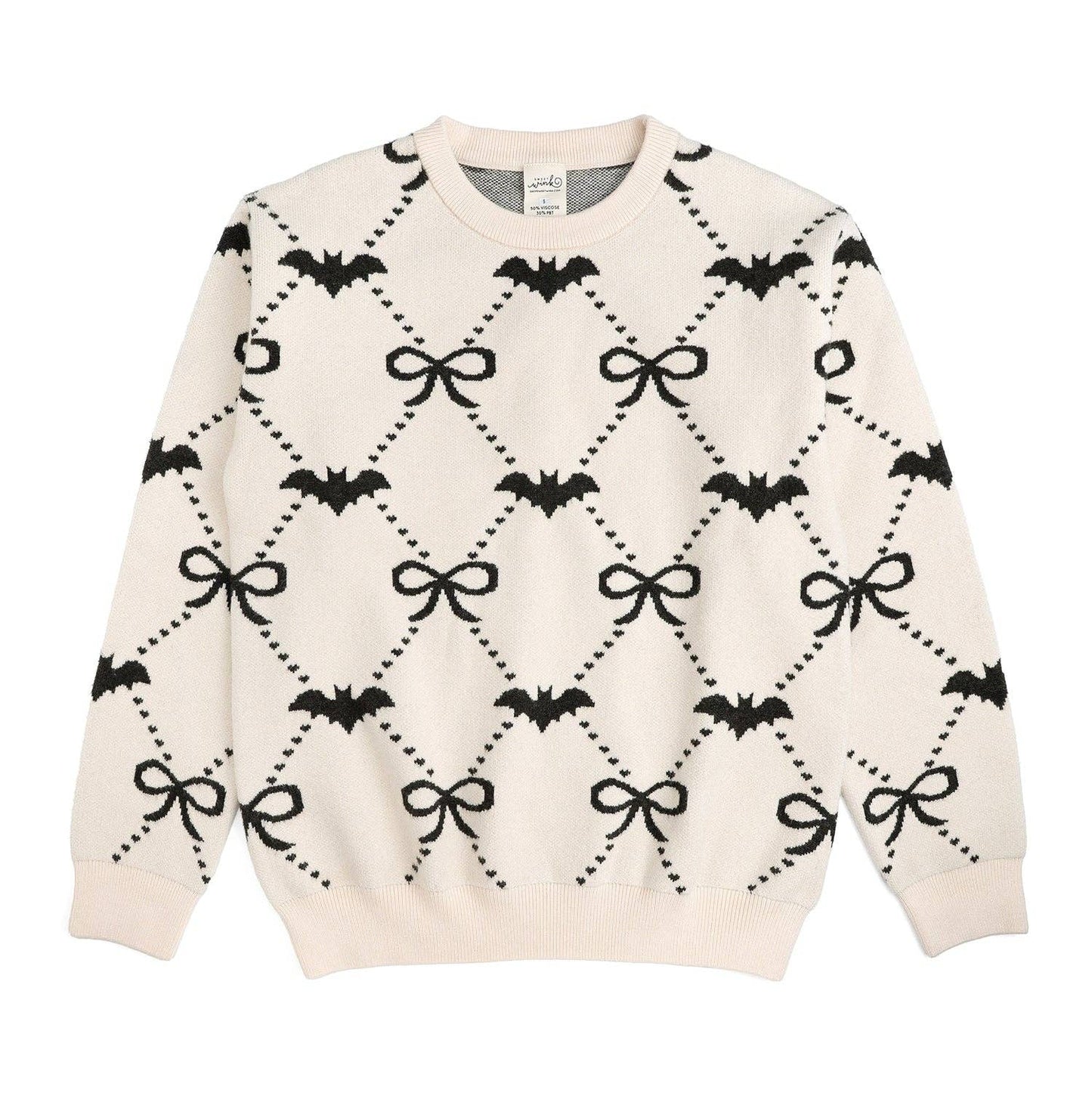 Bat Trellis Halloween Women's Sweater - Mommy and Me