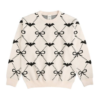 Bat Trellis Halloween Women's Sweater - Mommy and Me