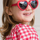 Girls Red Heart Shaped Sunglasses