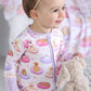 Convertible Zip Romper | Poolside Pups Pink