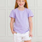 Girls Lavender Scallop Tee