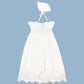 Embroidered Christening Gown & Bonnet