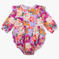 Baby Girls Lavender Valley Knit Long Sleeve Flutter Bubble Romper