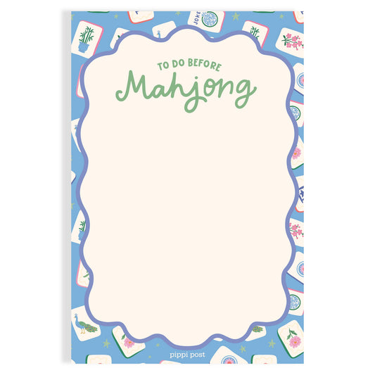To Do Before Mahjong 4x6 Notepad