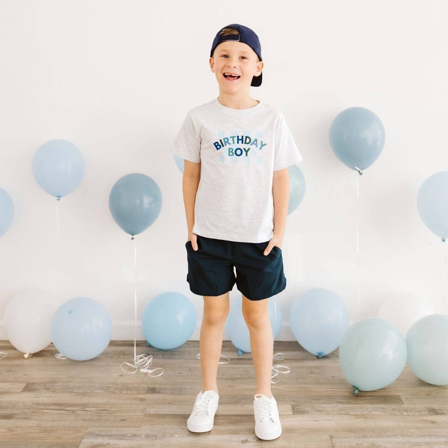 Sweet Wink Birthday Boy Checker Short Sleeve T-Shirt