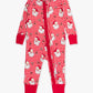 SoftSnooze™ Baby Girls Bamboo Viscose Red Dear Santa Convertible Ruffle One Piece Footie Pajama