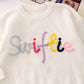 Swiftie embroidery sweater taylor swift inspired sweater