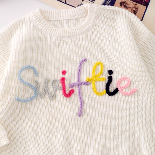 Swiftie embroidery sweater taylor swift inspired sweater