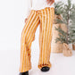 Gold Sequin Stripe | Wide-Leg Pants