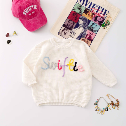 Swiftie embroidery sweater taylor swift inspired sweater