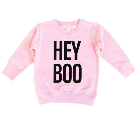 Hey Boo | Kids & Adult Halloween Sweatshirt
