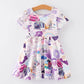 Ts lavender Twirly  Print Girls Milk Silk Dress