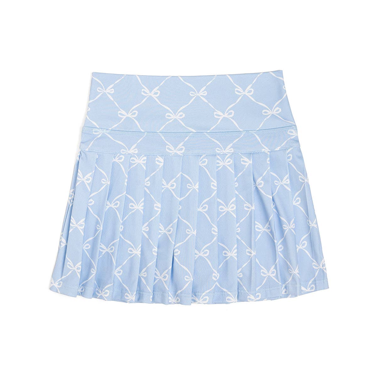 Sky Blue Bow Trellis Athletic Skort - Kids