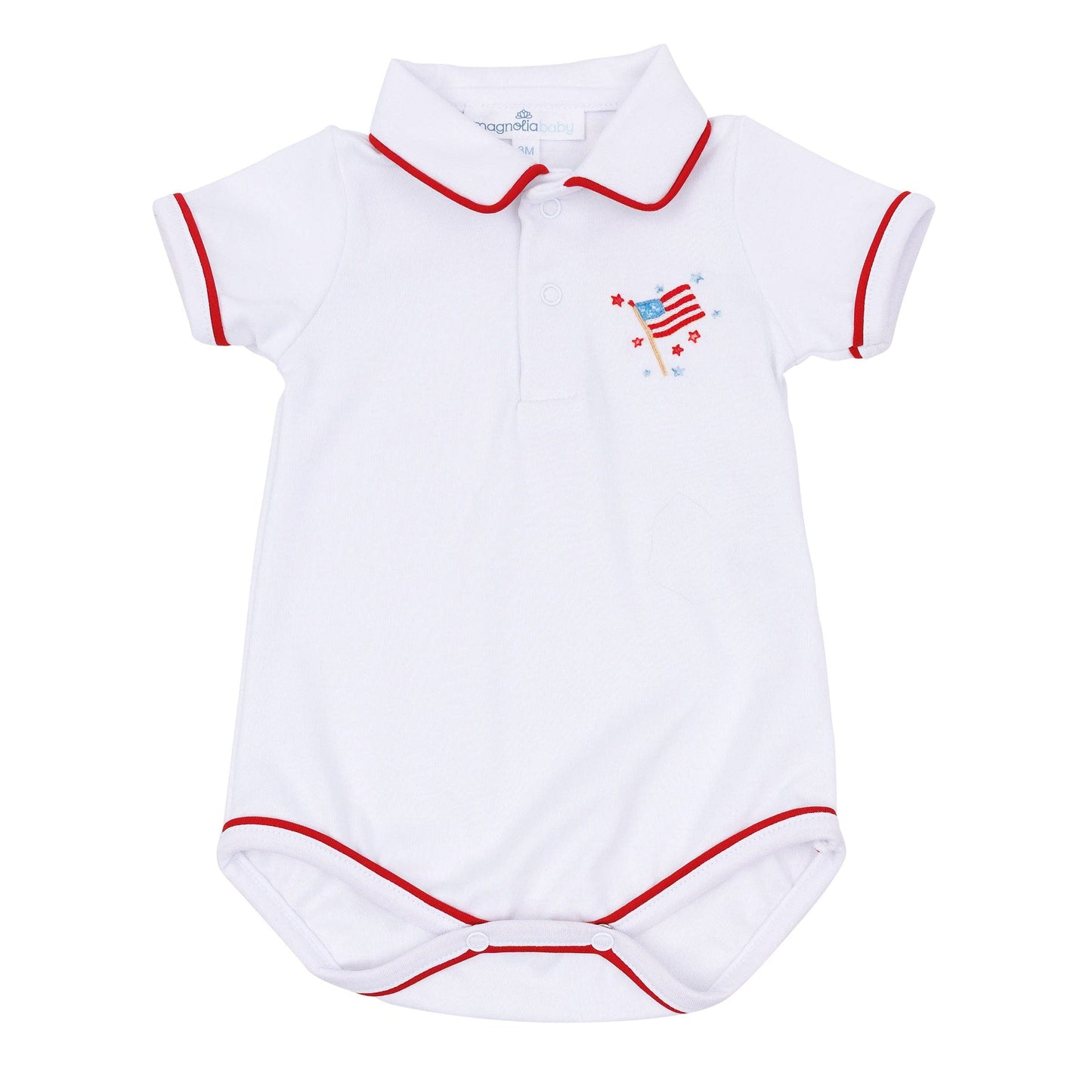 A Sparkly Fourth Polo Style Bodysuit