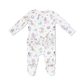 Country Club Dogs Pink - 2 Way Ruffle Back Zipper Footie
