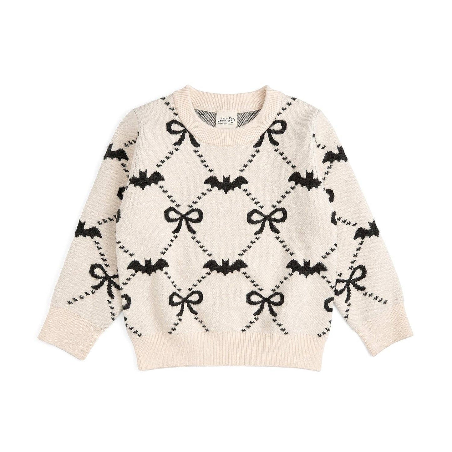 Bat Trellis Halloween Sweater - Mommy and Me