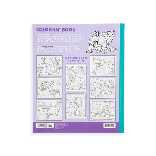 Color-in' Book: Outrageous Ocean (8" x 10";31 Pages)