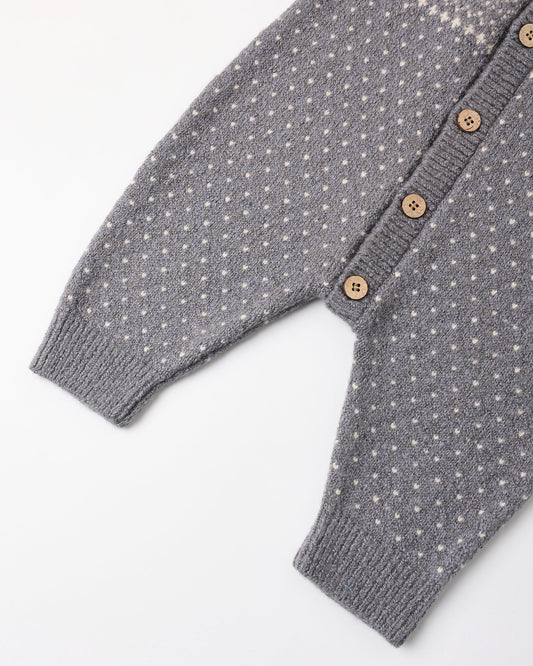 Rylee + Cru Fair Isle Romper Slate