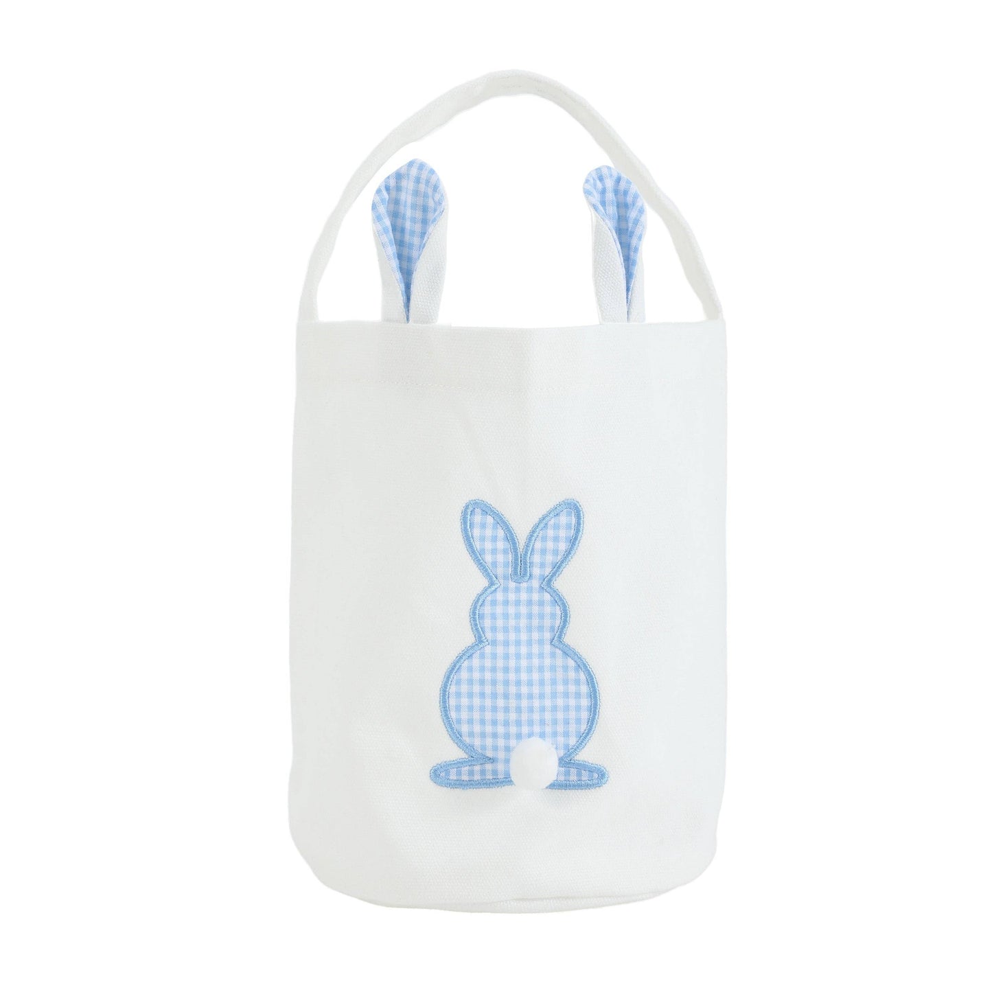 Blue Gingham Easter Bunny Basket