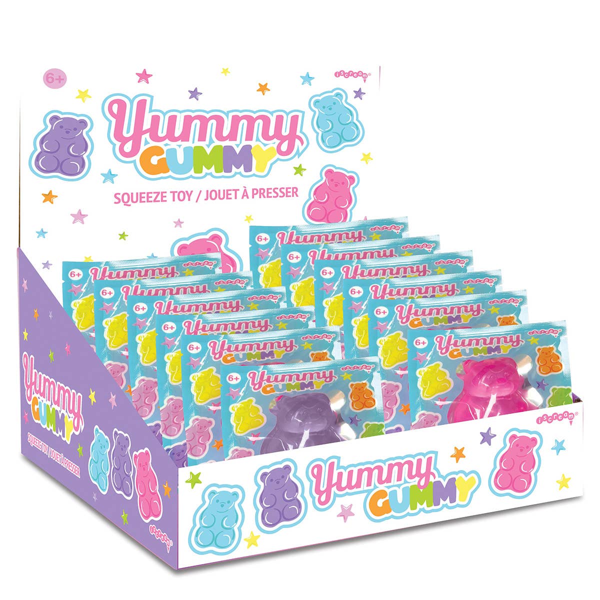 Gummy Bear Squeeze Toy PDQ - 12 pieces