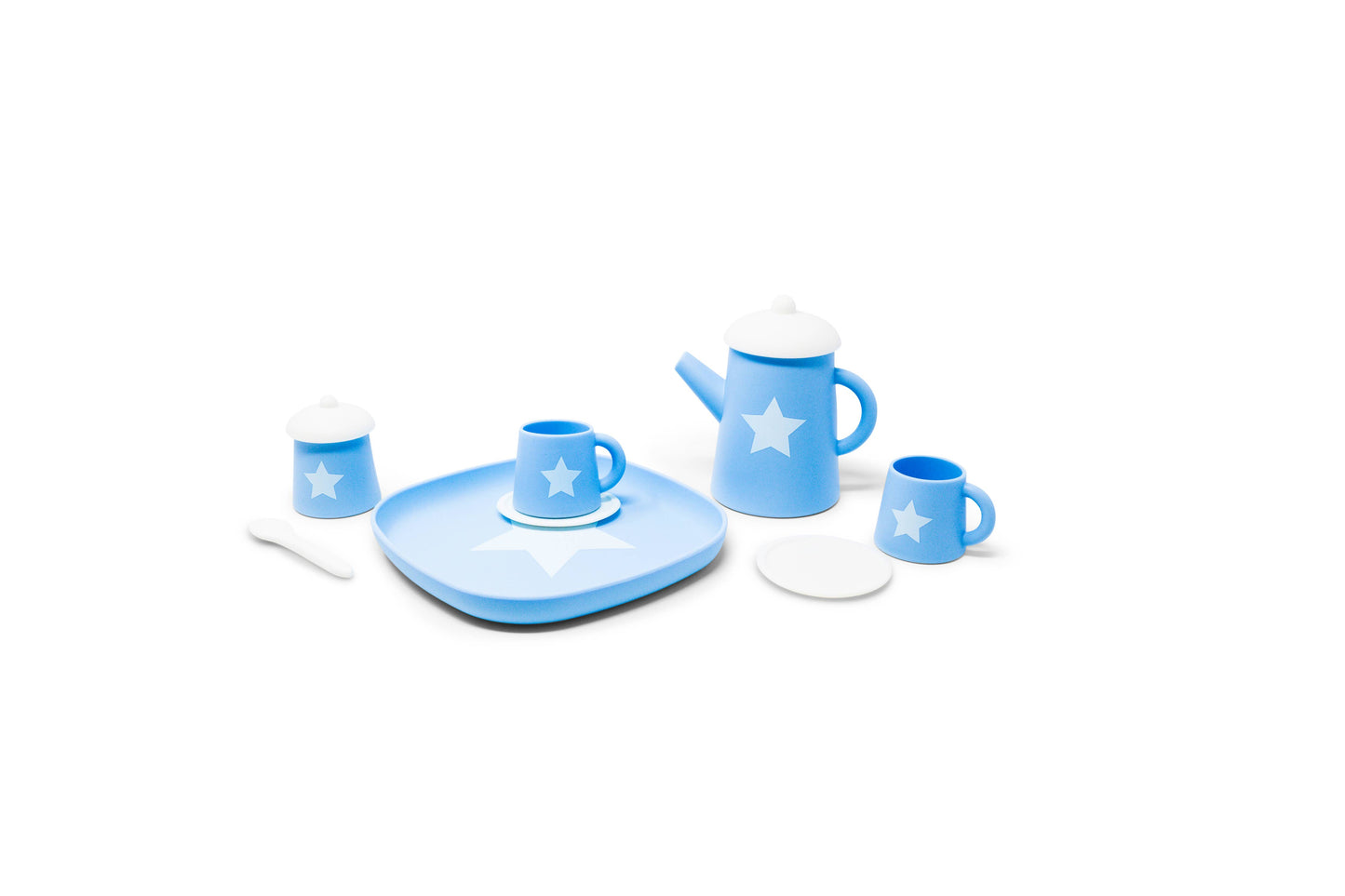 Blue Silicone Tea Set: Super Star