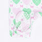 Heart Argyle - 2 Way Ruffle Sleeve Zipper Footie