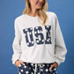 "USA" EMBROIDERY SWEATSHIRT