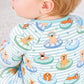 Convertible Zip Romper | Poolside Pups Blue