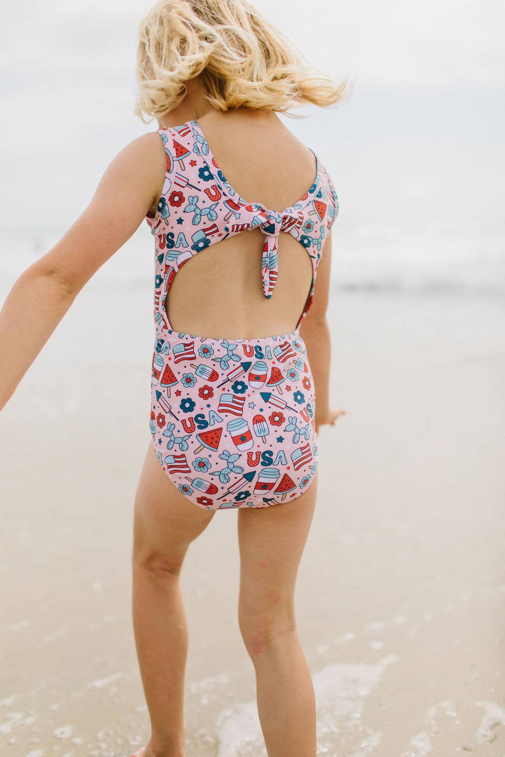 Ollie Jay Lucy Swim in Pink Celebration | girls UPF 50 swim